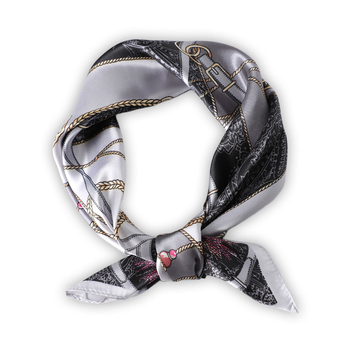 Charcoal Gray Tassel Boho Scarf