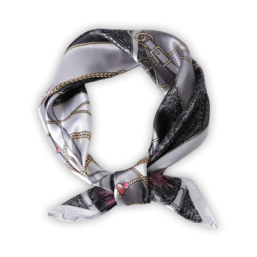 Charcoal Gray Tassel Boho Scarf