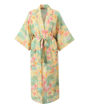 Palm Beach Boho Floral Print Maxi Robe