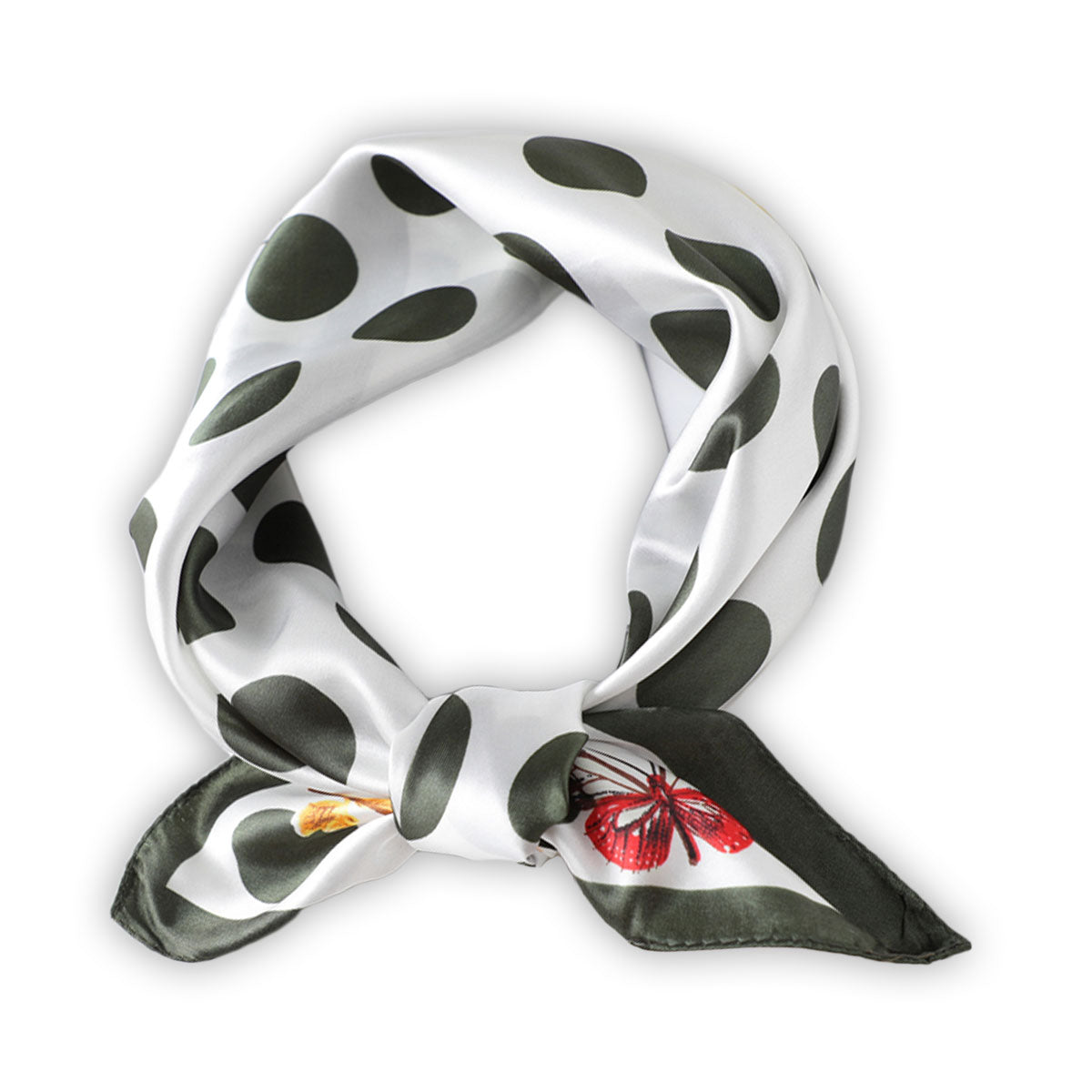 Green Polkadot Butterfly Boho Scarf