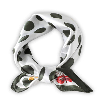 Green Polkadot Butterfly Boho Scarf