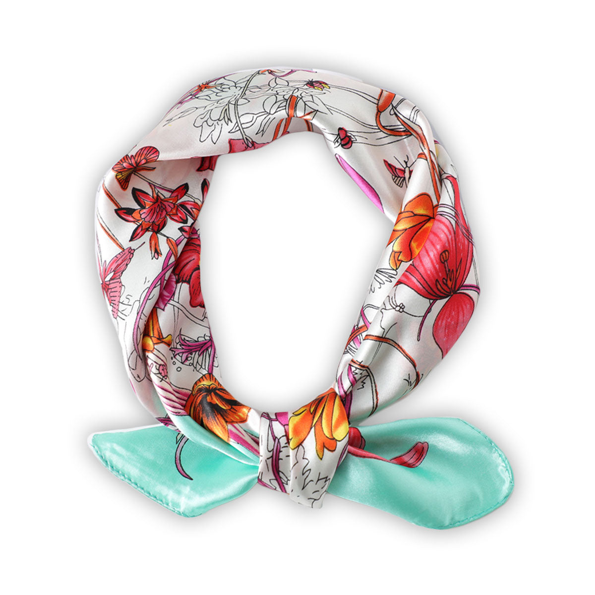 Ocean Blue Floral Boho Scarf