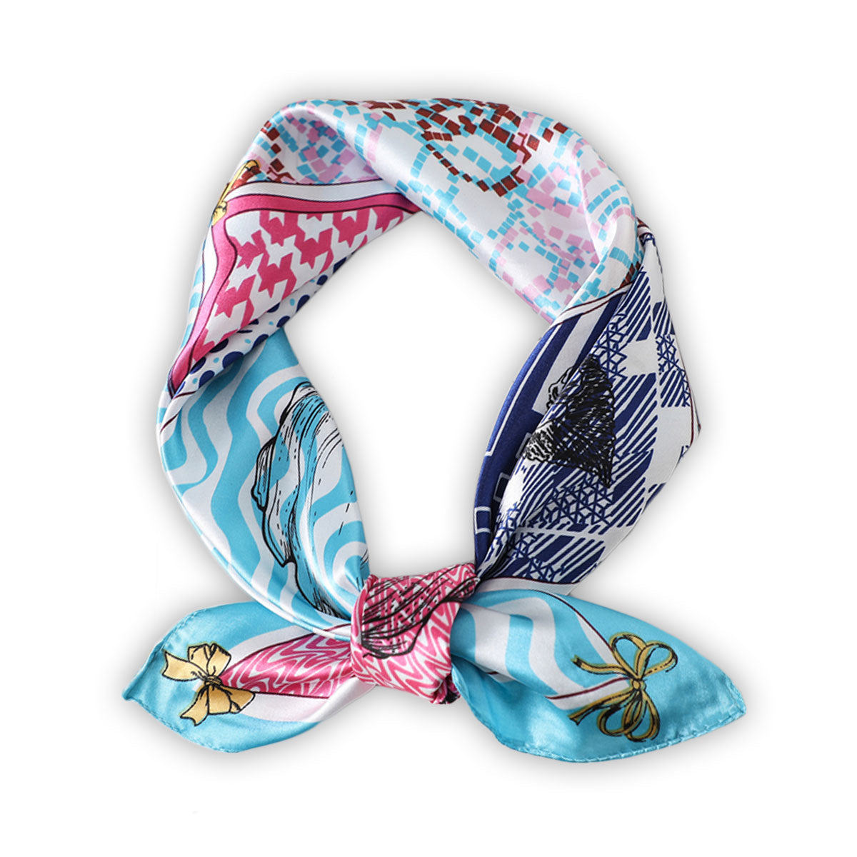 Hawaiian Blue Floral Boho Scarf