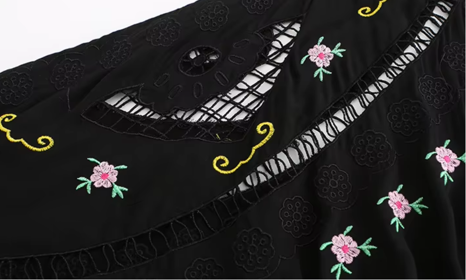 Enchanted Eve Floral Embroidered Maxi Dress