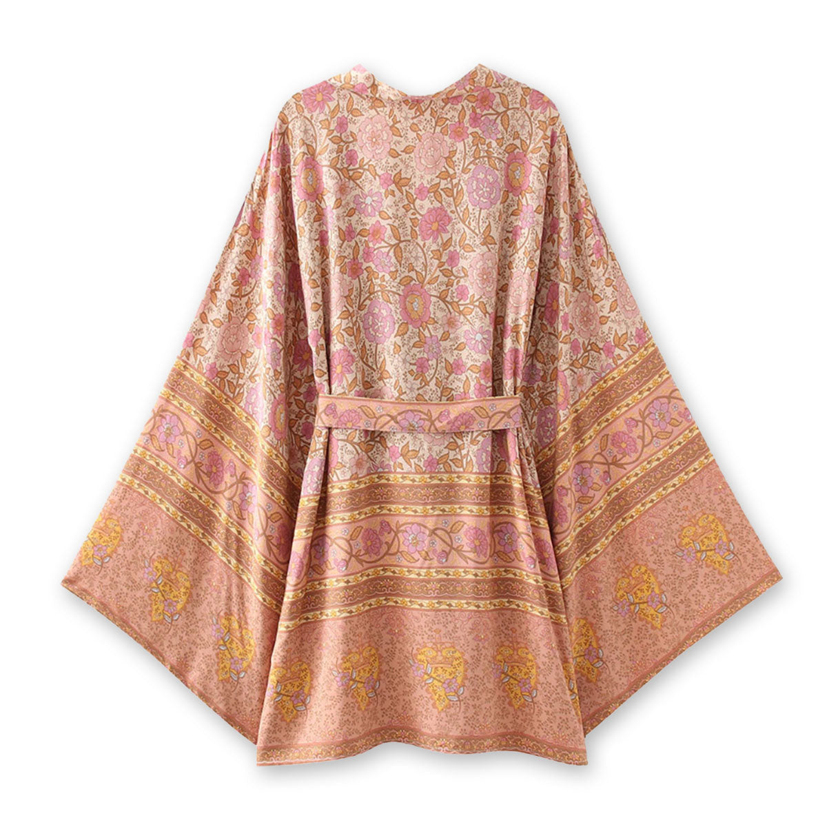 Monticello Rose Boho Floral Print Short Robe