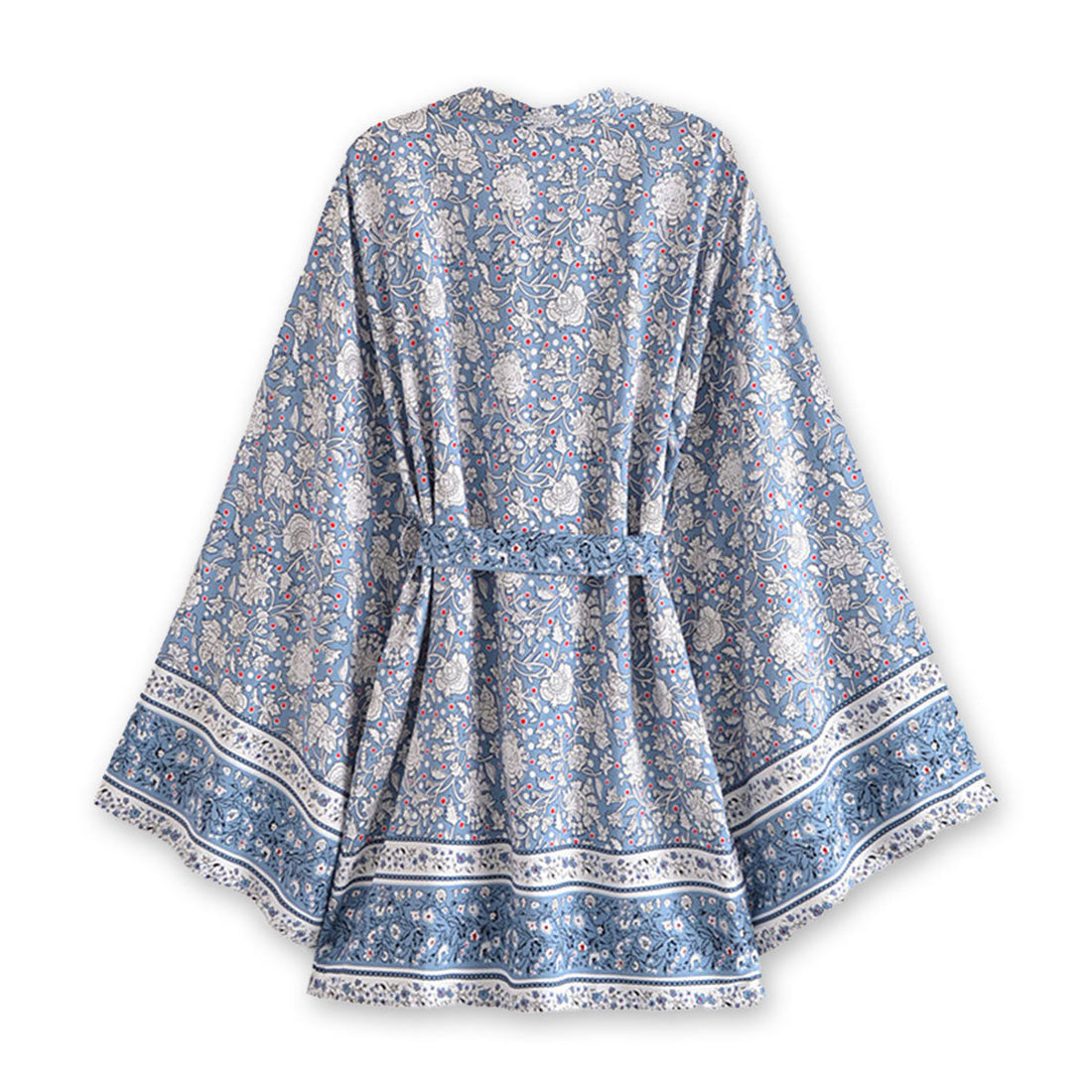 Dayflower Boho Floral Print Short Robe