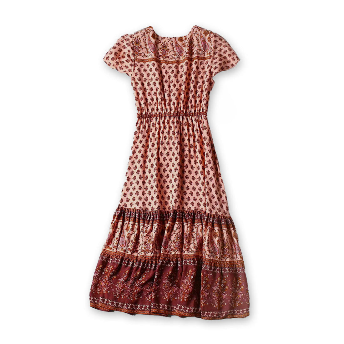 Siesta Rose Boho Floral Print Midi Dress