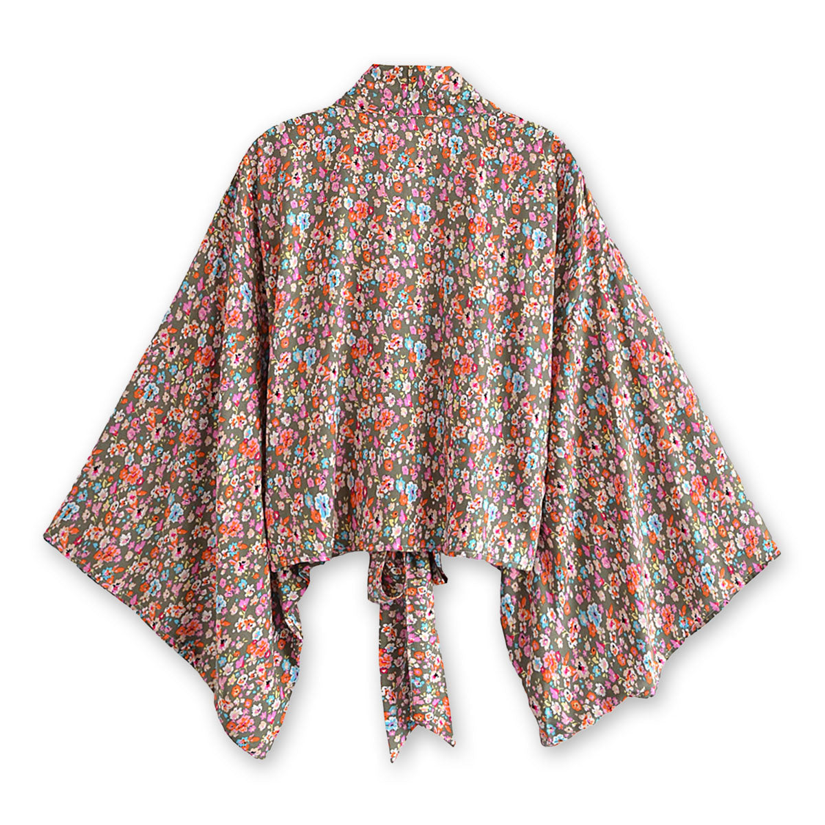 Clary Sage Boho Floral Print Crop Top