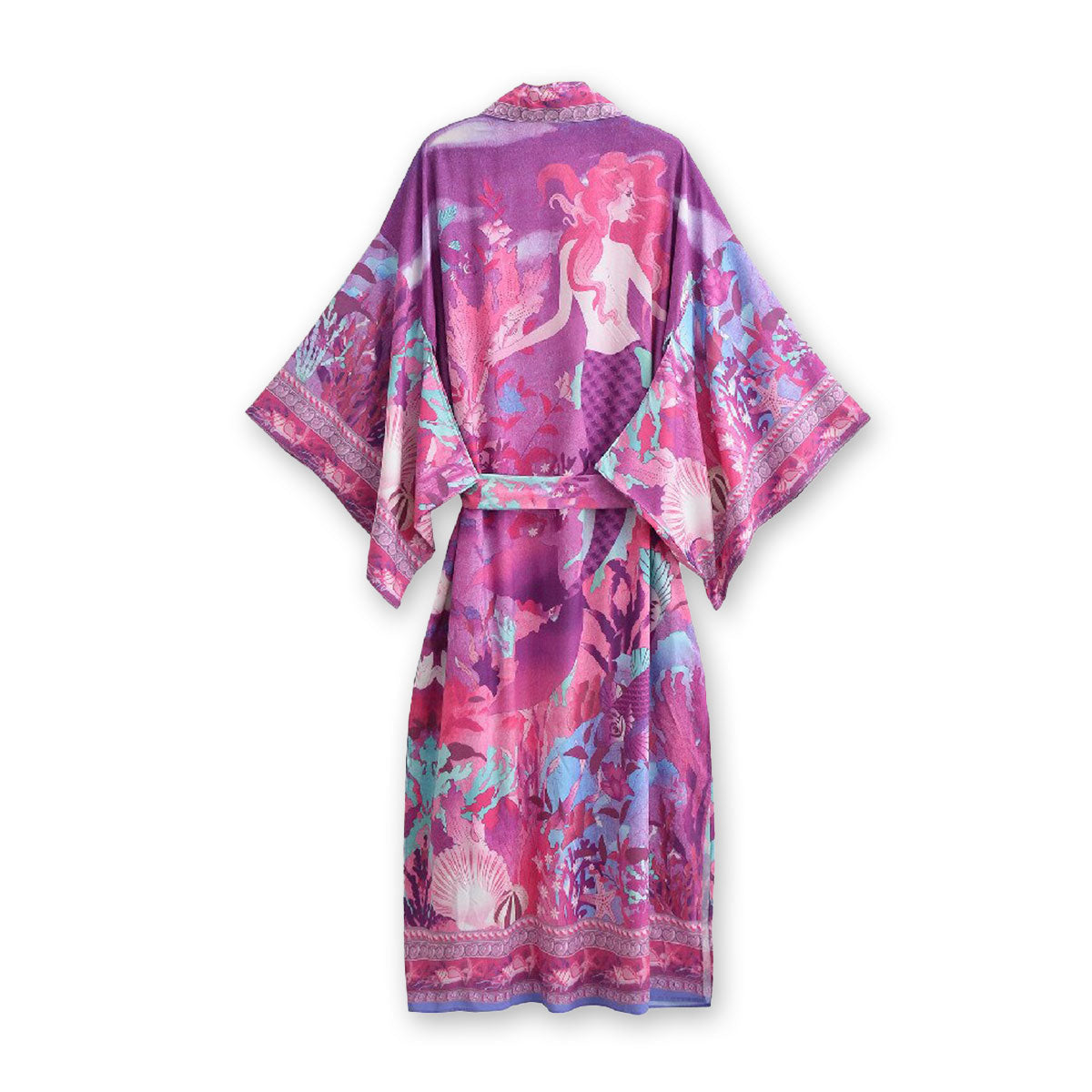 Mermaid Paradise Boho Maxi Kimono Robe