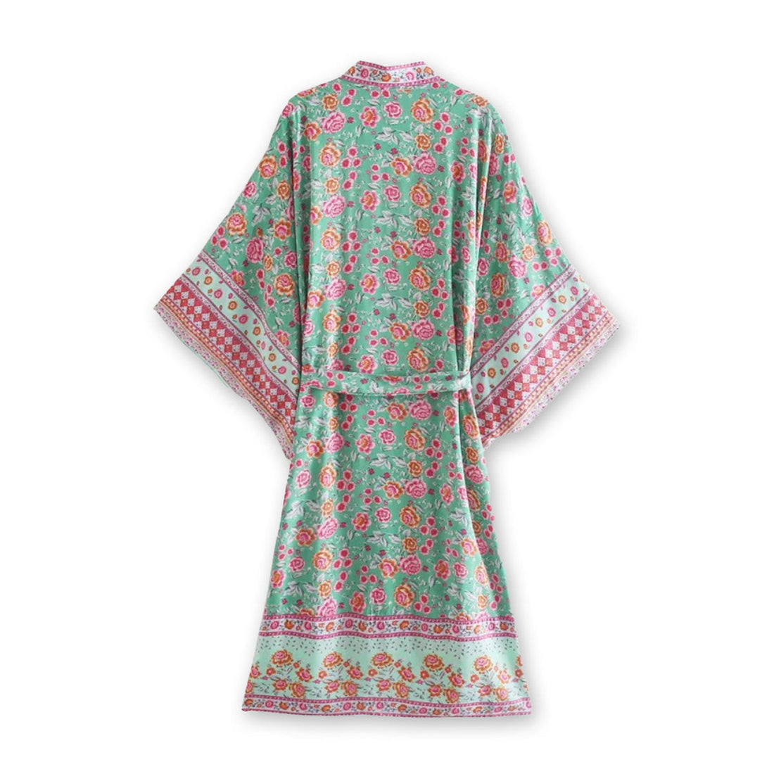 Mountain Meadow Boho Floral Print Midi Robe