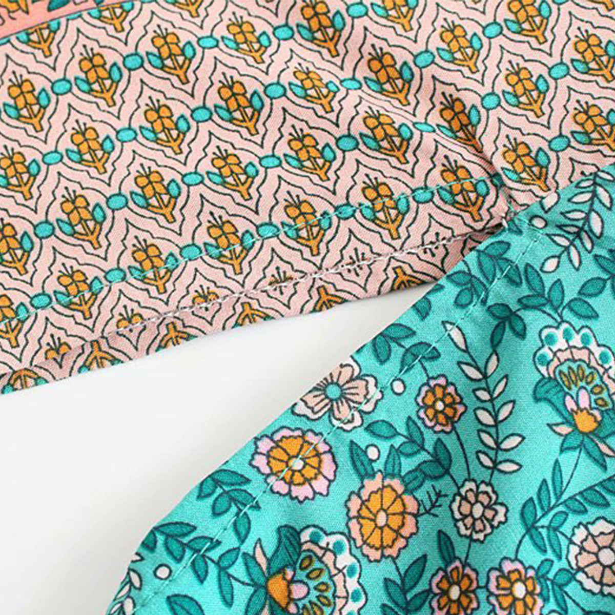 Rivulet Green Boho Floral Print Midi Robe