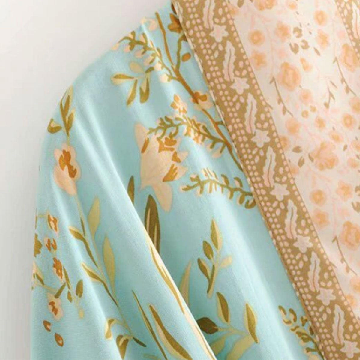 Mint to Bloom Boho Kimono Maxi Robe