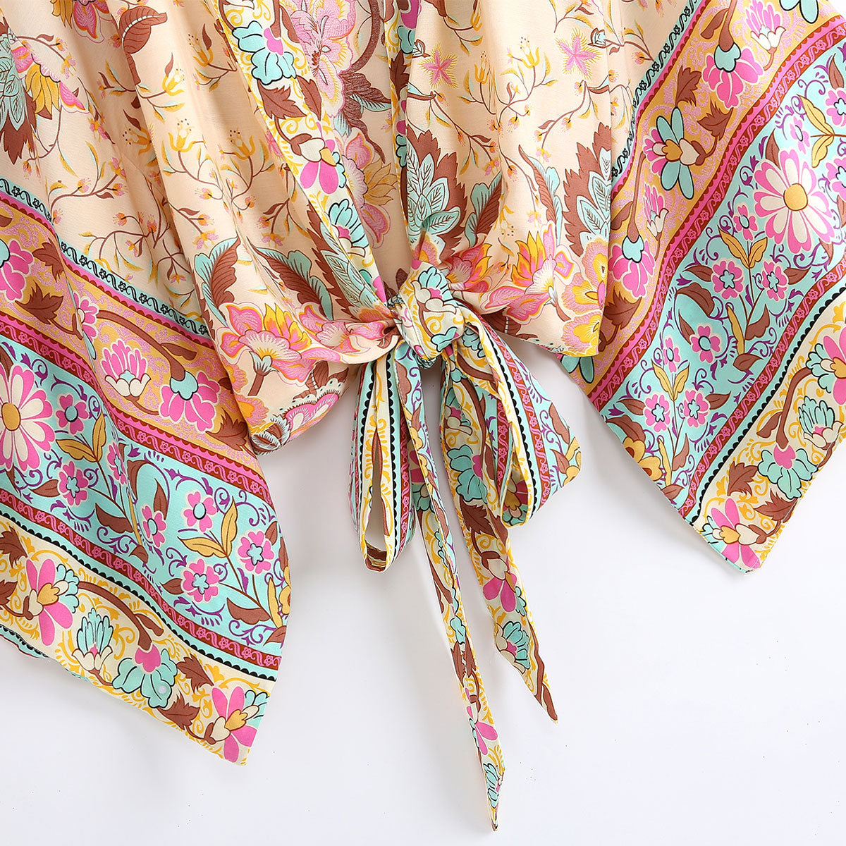 Peony Pink Boho Floral Print Crop Top