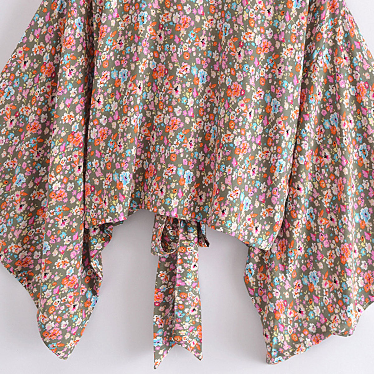 Clary Sage Boho Floral Print Crop Top