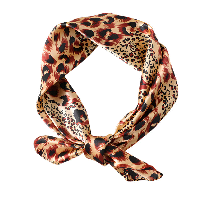 Dark Brown Cheetah Boho Scarf