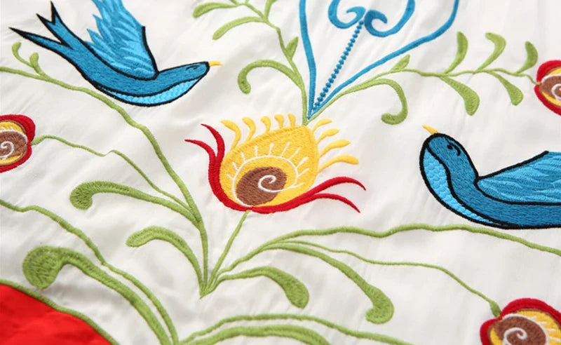 Whimsical Heart Floral Embroidered Maxi Dress