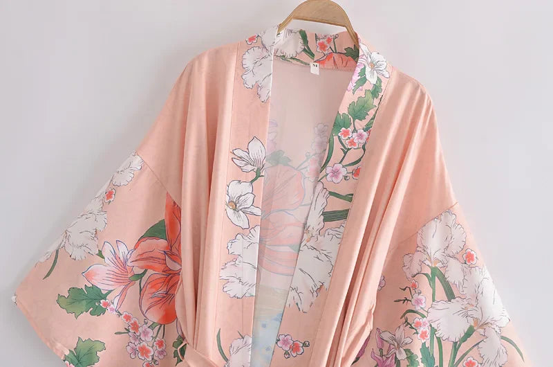 Ros¨¦ Pink Peacock Boho Maxi Robe