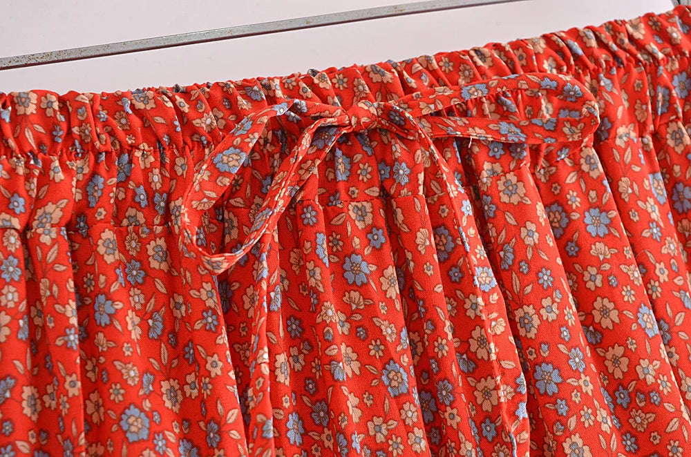 Garden Blooms Floral Print Mini Skirt