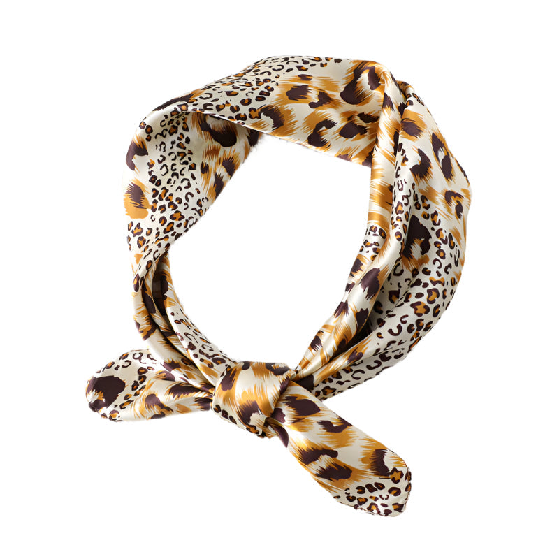 Light Brown Cheetah Boho Scarf