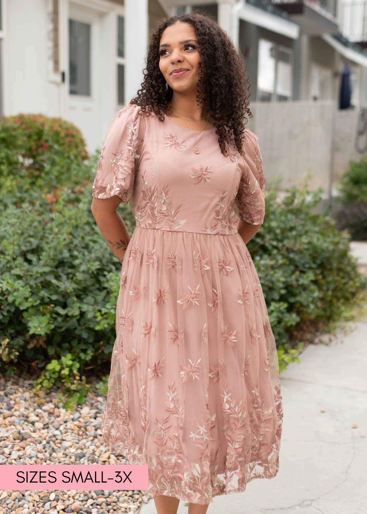 Kourtney Blush Floral Dress