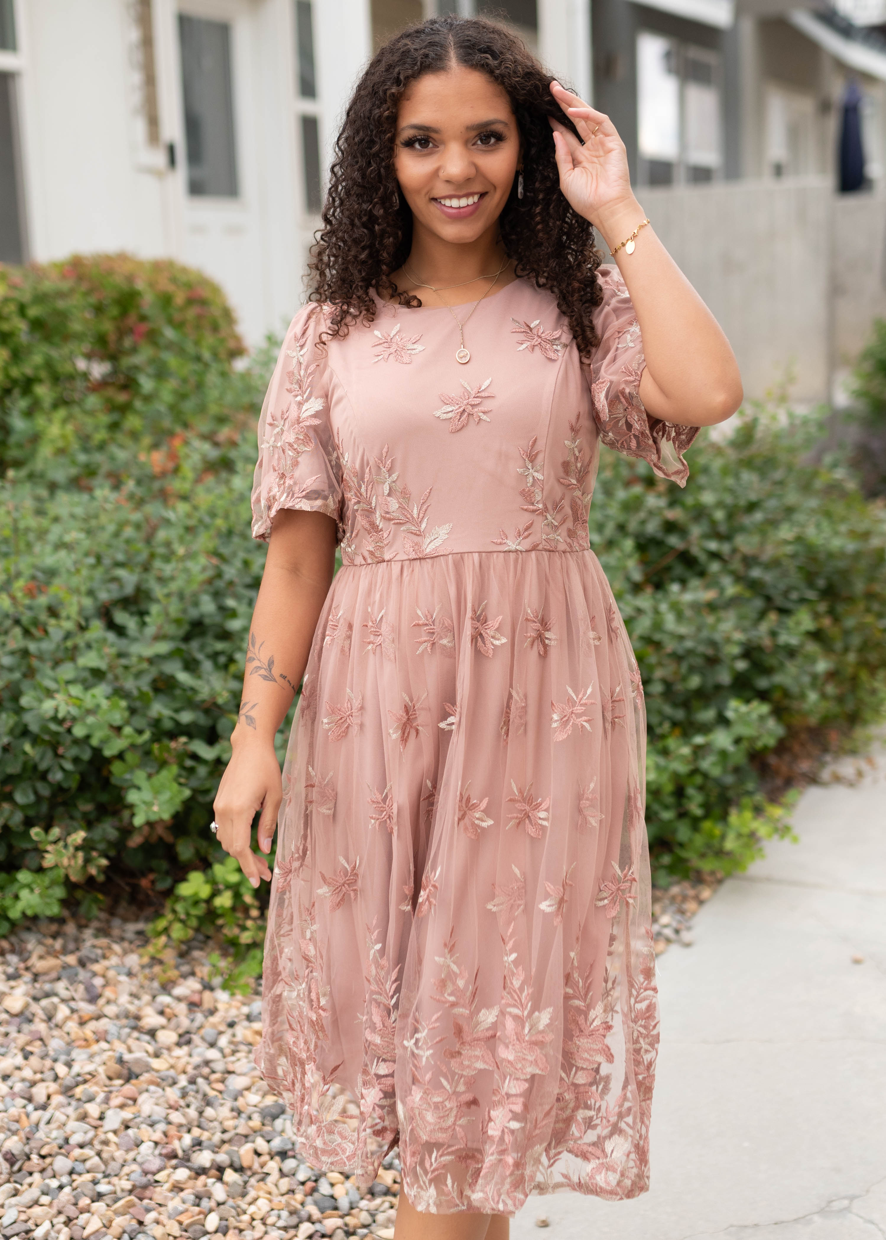 Kourtney Blush Floral Dress