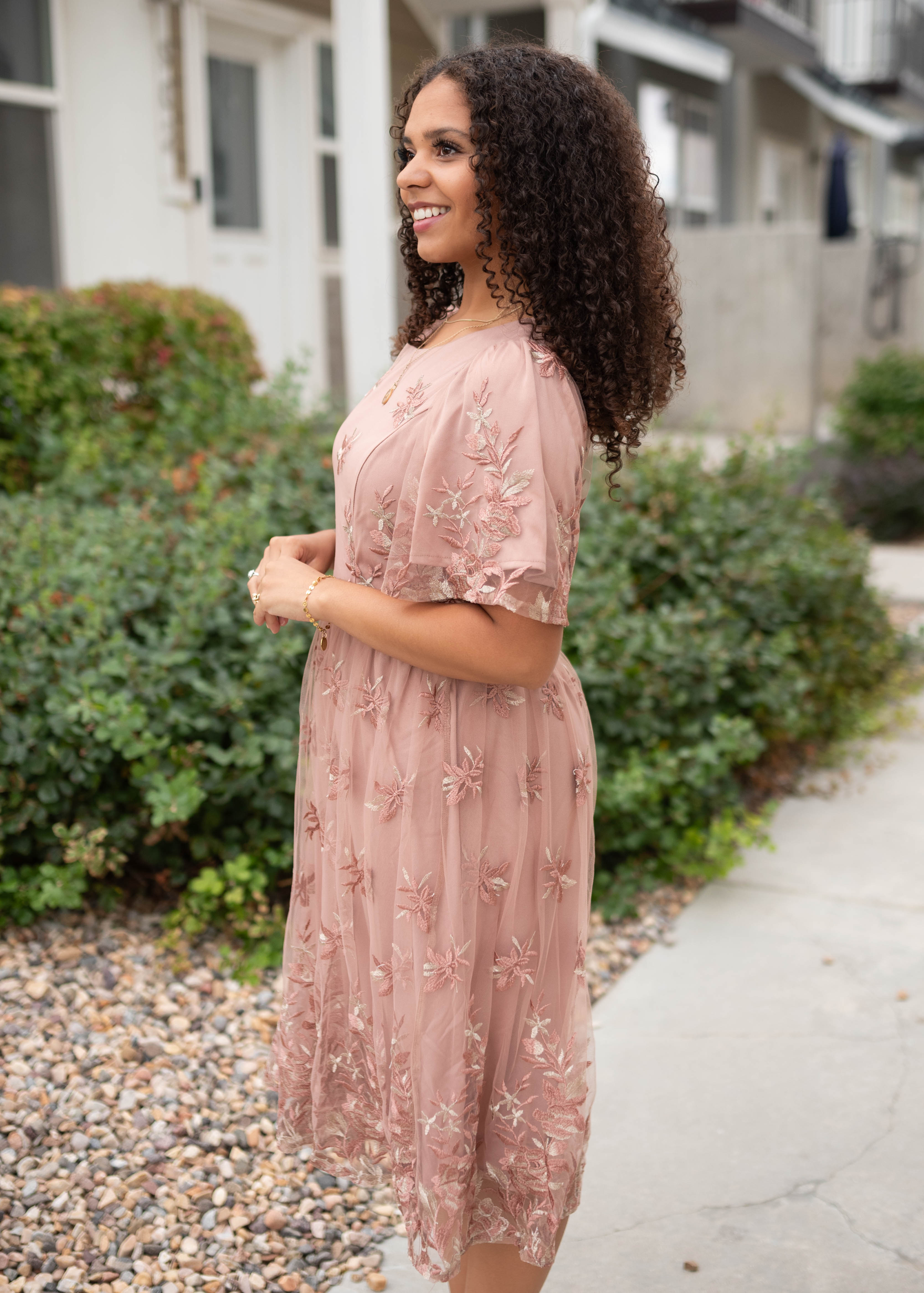 Kourtney Blush Floral Dress