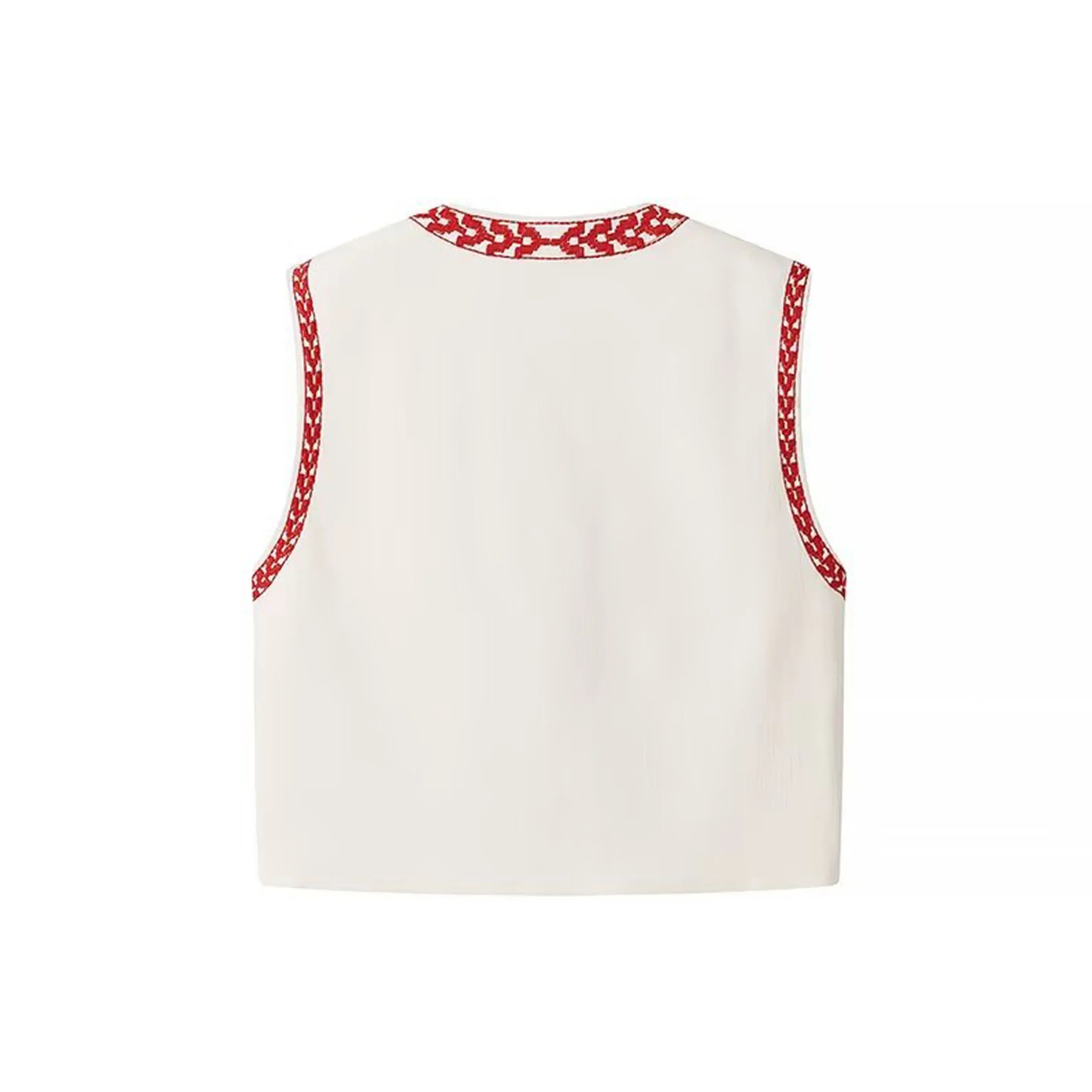 Ruby Bloom Boho Floral Embroidered Vest