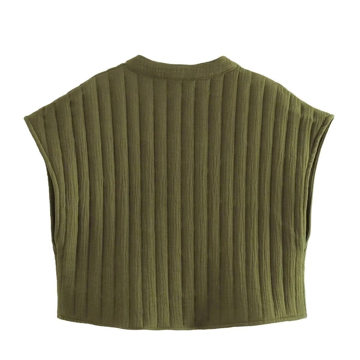 Olive Blooms Boho Floral Embroidered Vest