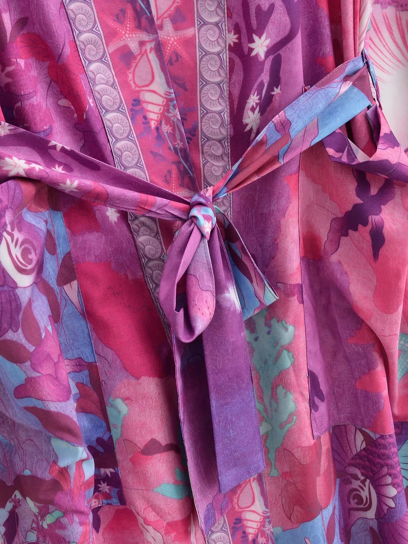 Mermaid Paradise Boho Maxi Kimono Robe