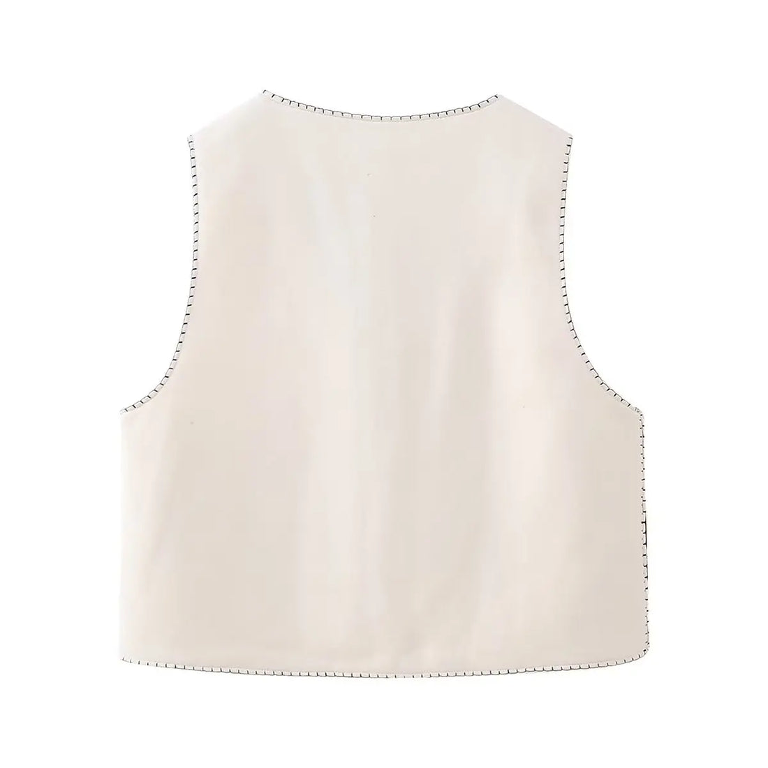 Black Bloom Boho Floral Embroidered Vest