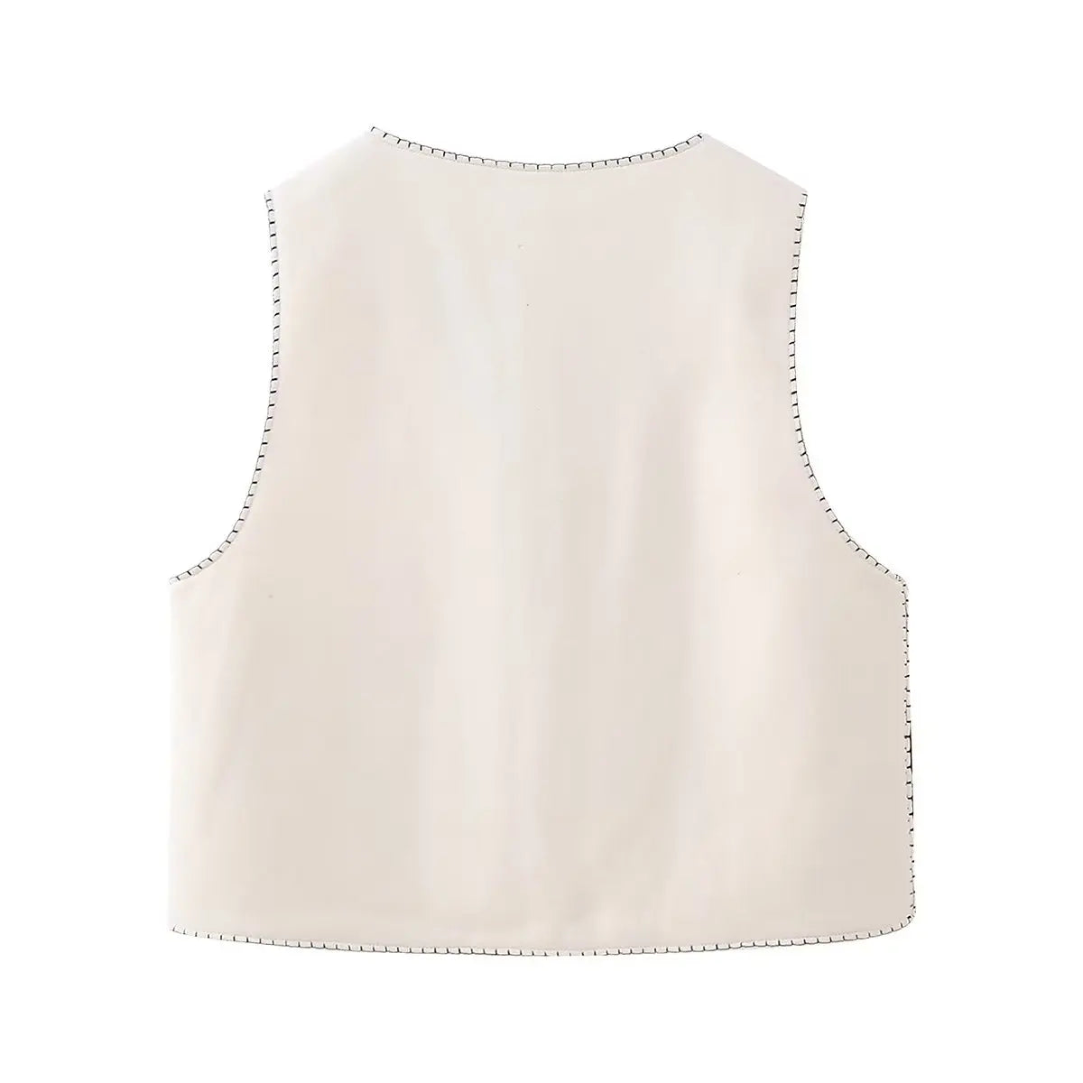 Black Bloom Boho Floral Embroidered Vest