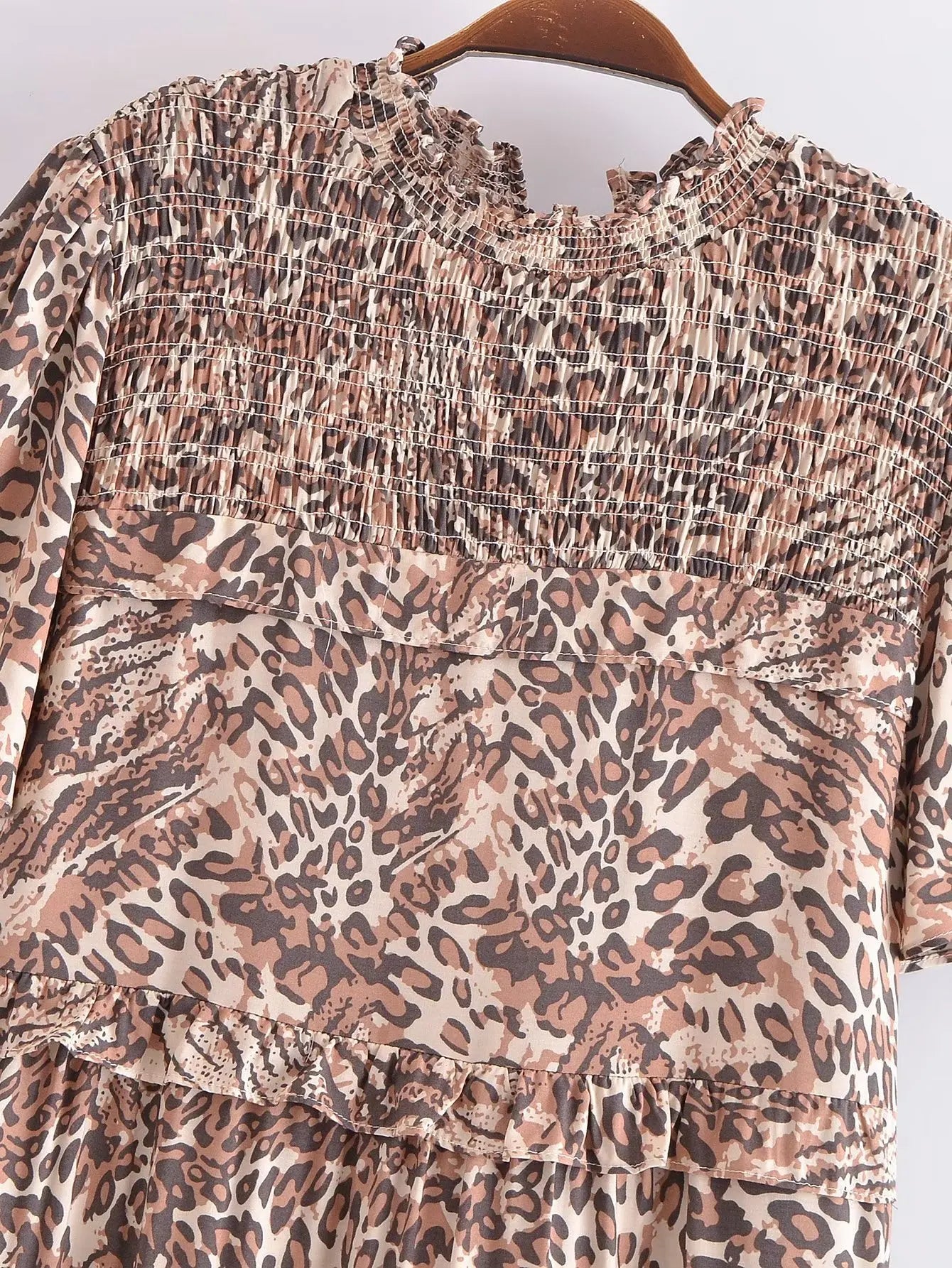 Leopard Dreams Boho Midi Dress