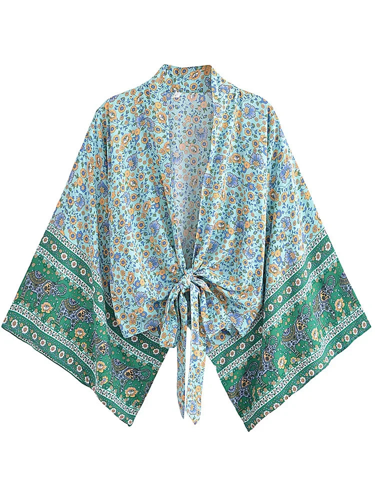 Juniper Dream Boho Floral Print Crop Top