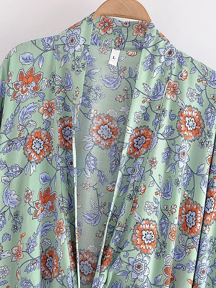 Festival Fae Boho Floral Print Crop Top