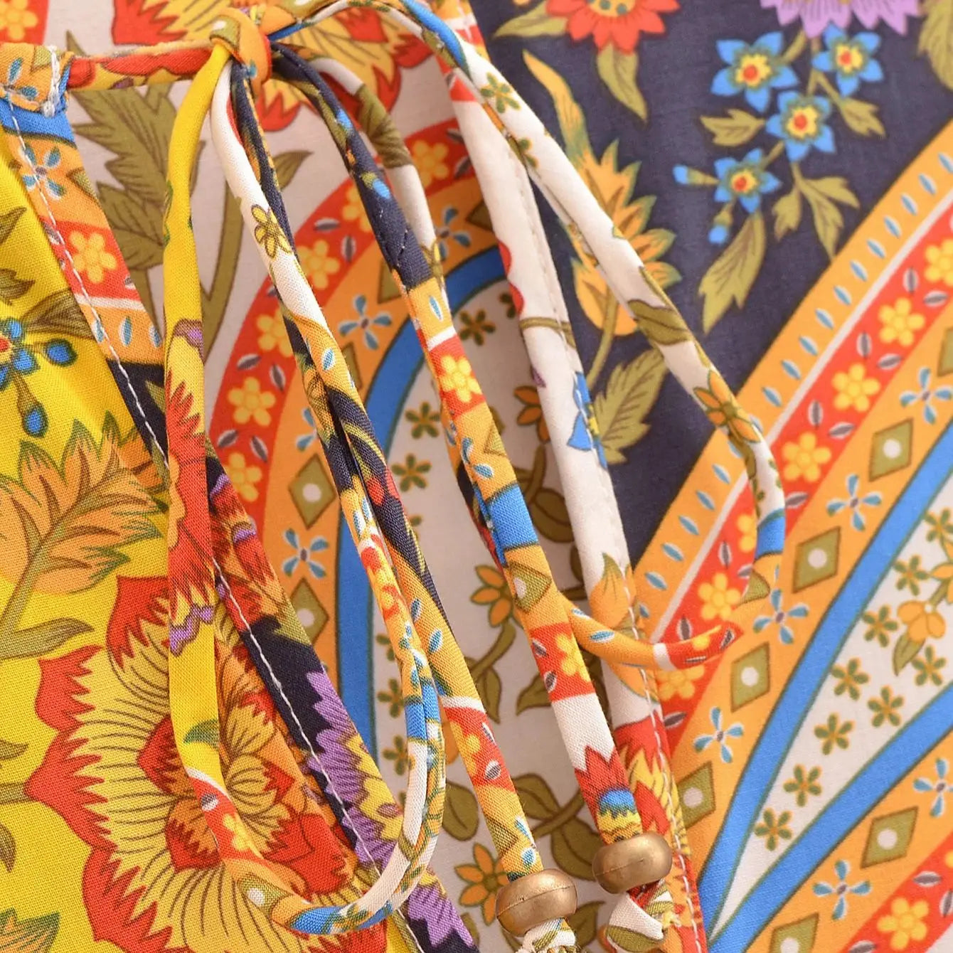 Festival Spirit Boho Floral Print Maxi Dress