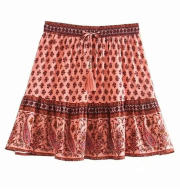 Rose Dunes Floral Print Mini Skirt