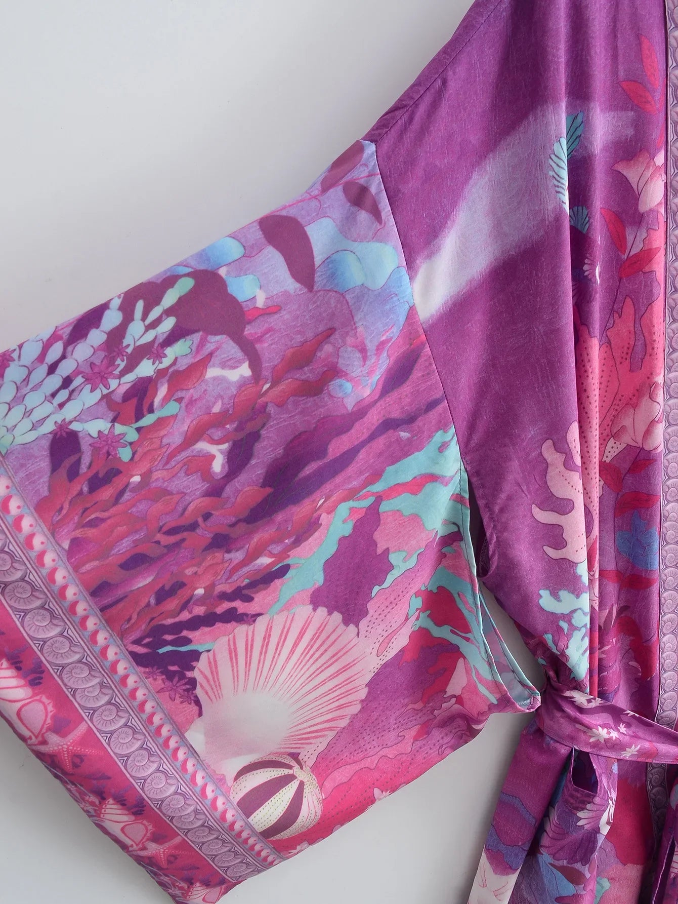 Mermaid Paradise Boho Maxi Kimono Robe