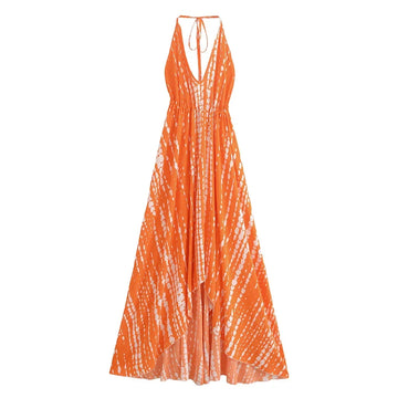 Tangerine Tide Boho Maxi Dress