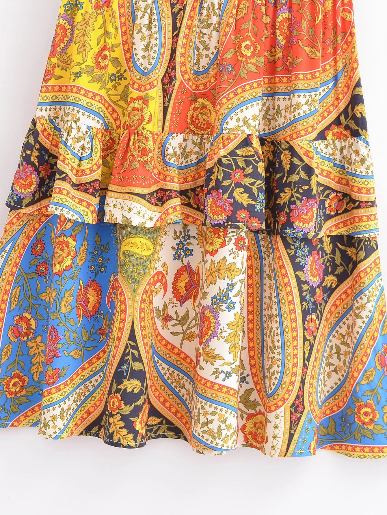 Festival Spirit Boho Floral Print Mini Skirt