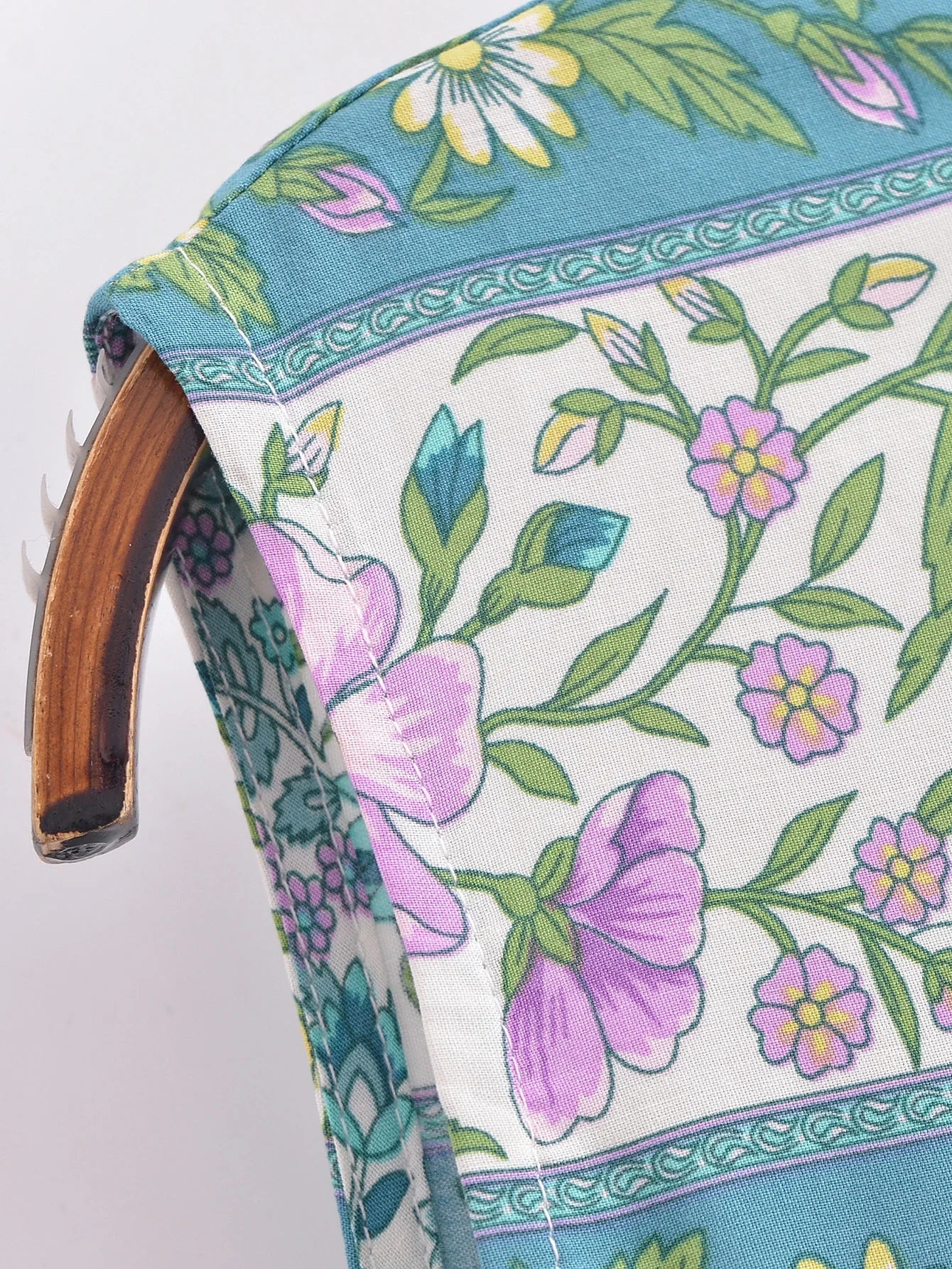 Cyan Dream Boho Floral Print Mini Dress