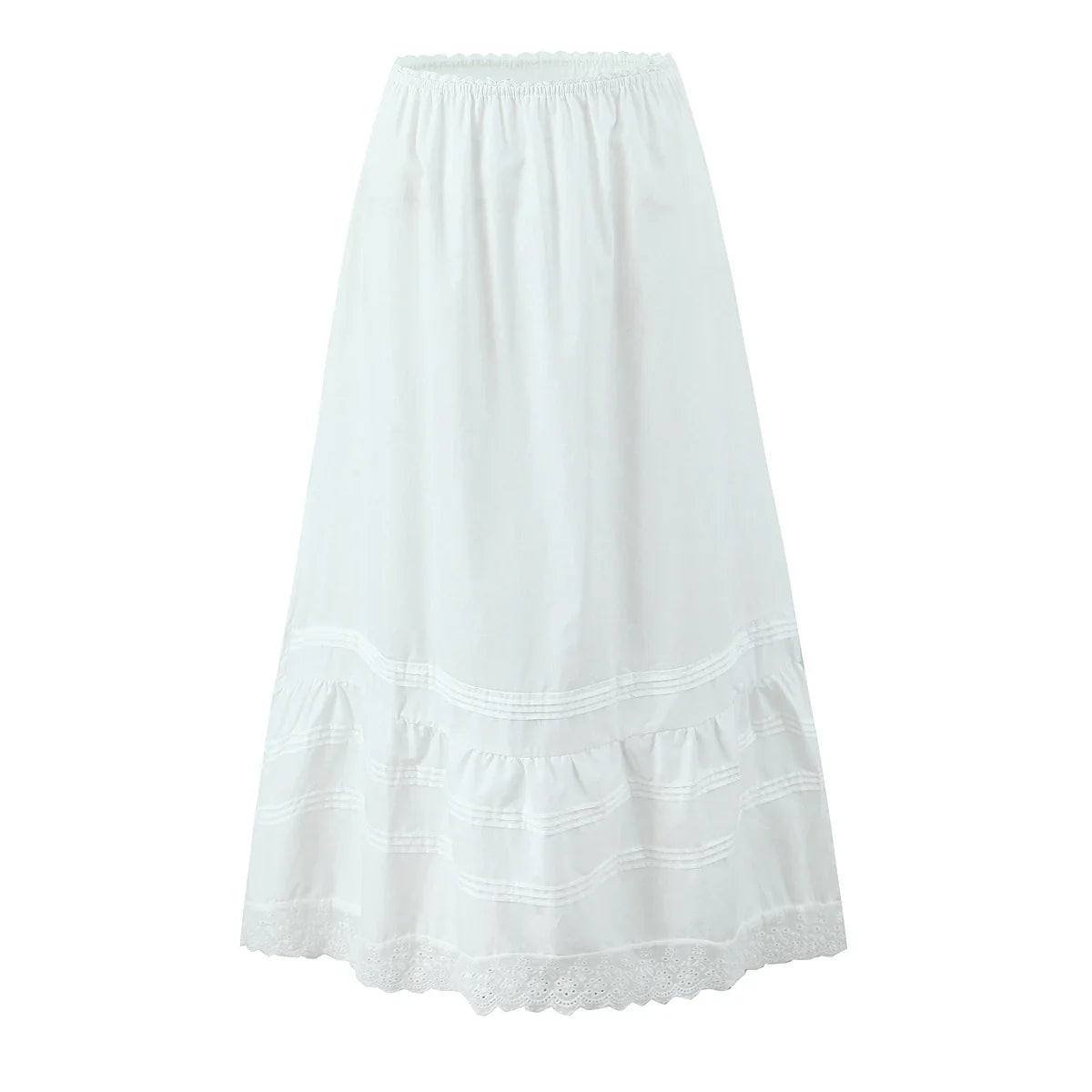 White Dawn Lace Midi Skirt