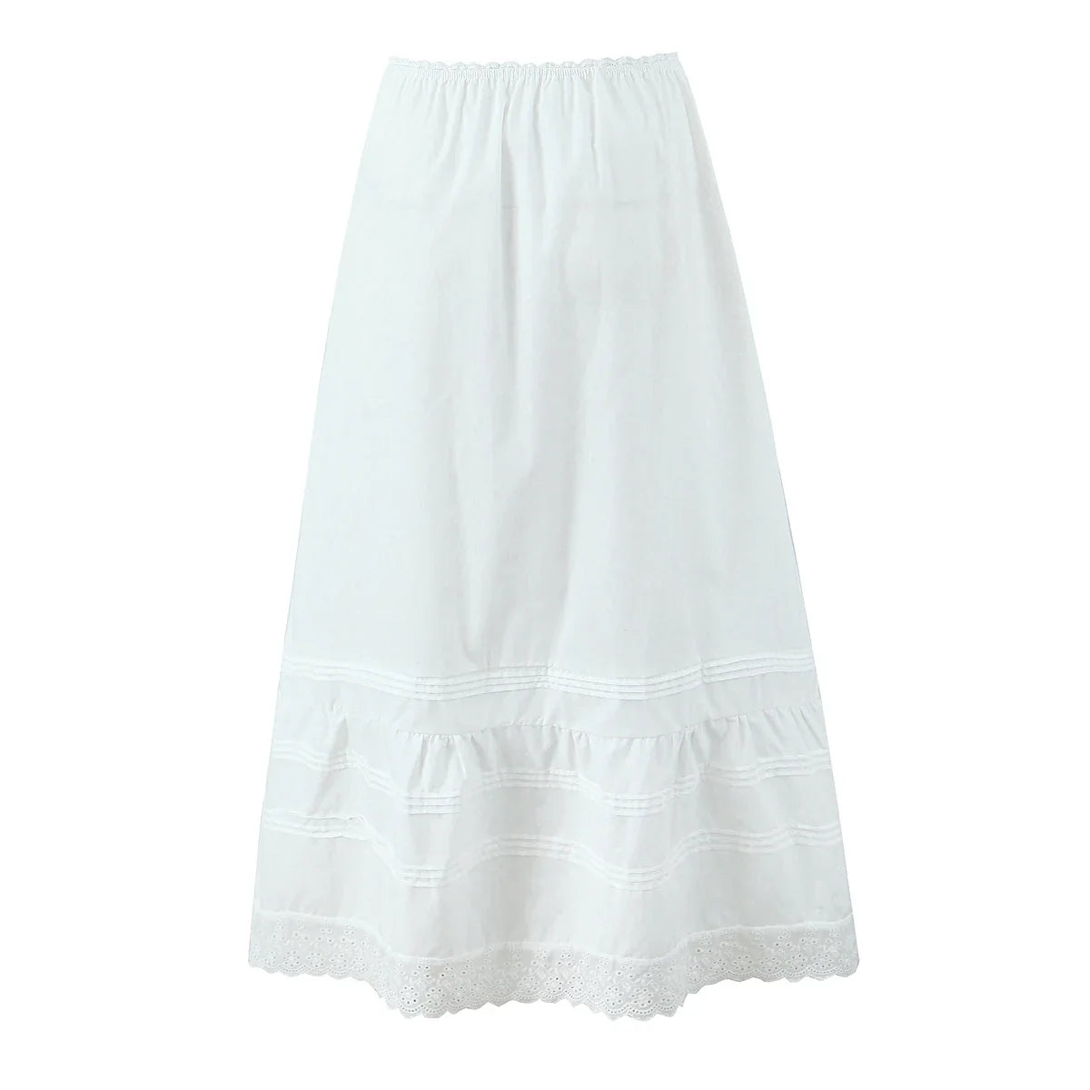 White Dawn Lace Midi Skirt