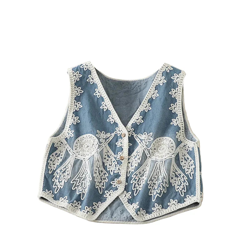 Enchanted Dreams Boho Embroidered Sequin Vest