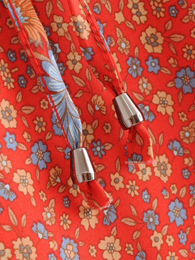 Wild Blooms Boho Floral Print Mini Dress