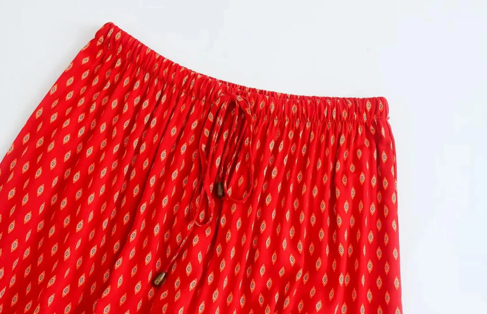 Wandering Hearts Boho Floral Print Midi Skirt