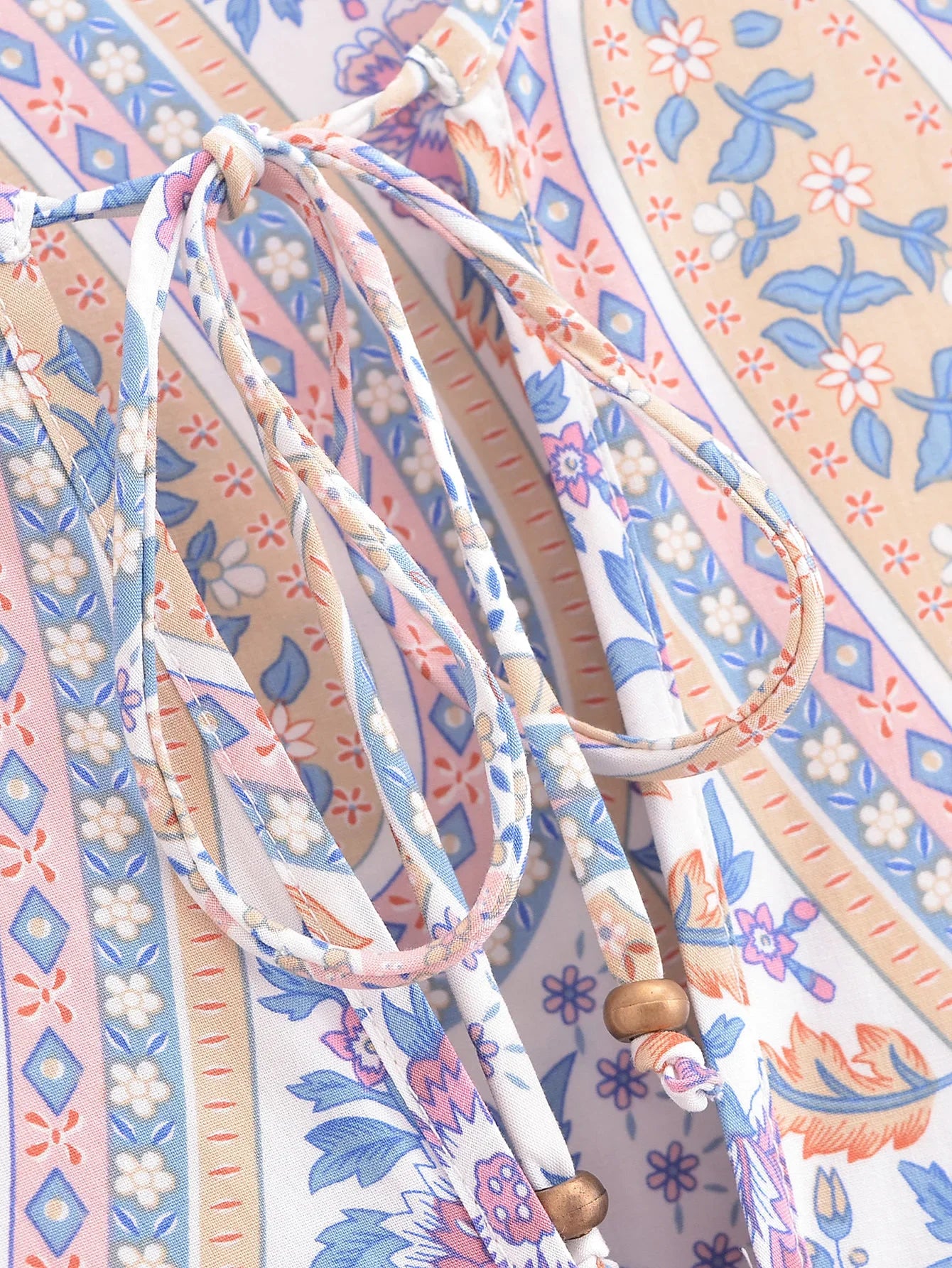 Lavender Daydream Boho Floral Print Maxi Dress