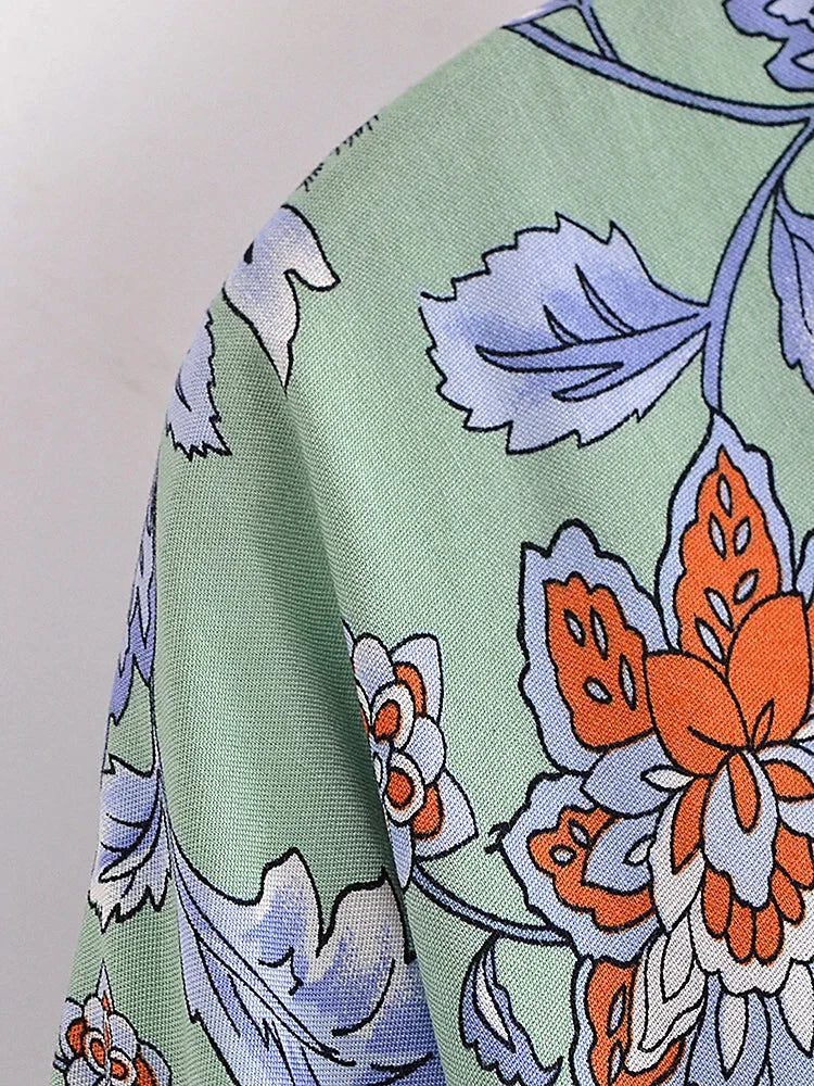 Festival Fae Boho Floral Print Crop Top