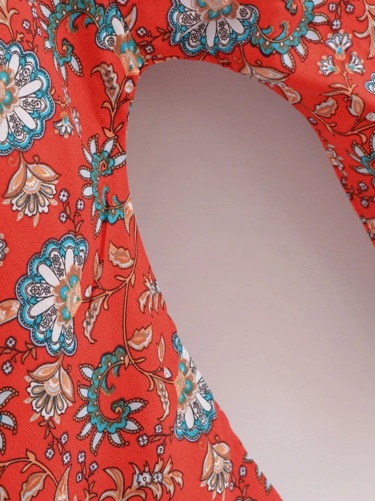 Meadow Magic Boho Floral Print Crop Top