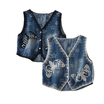Garden Dreams Boho Embroidered Sequin Vest