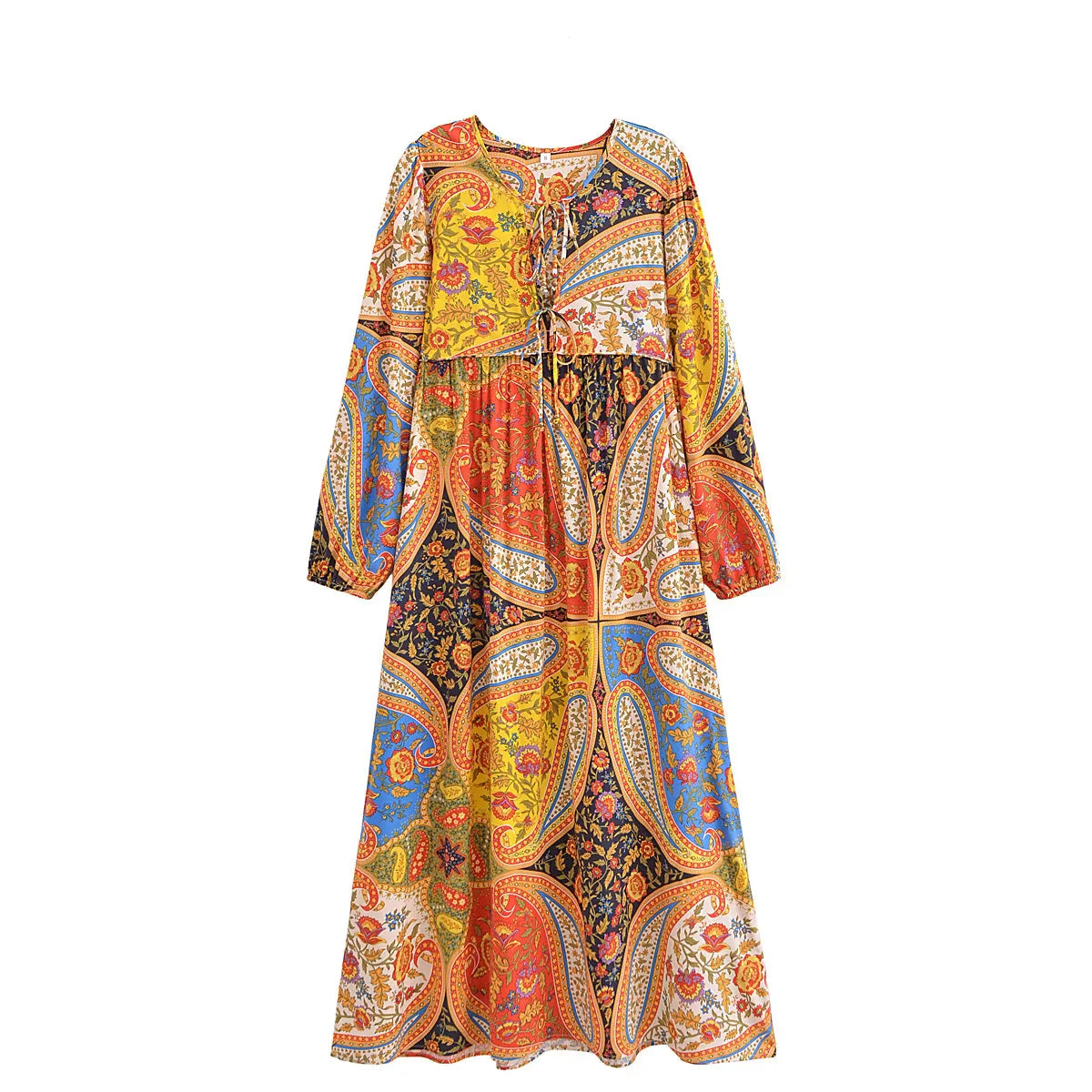 Festival Spirit Boho Floral Print Maxi Dress